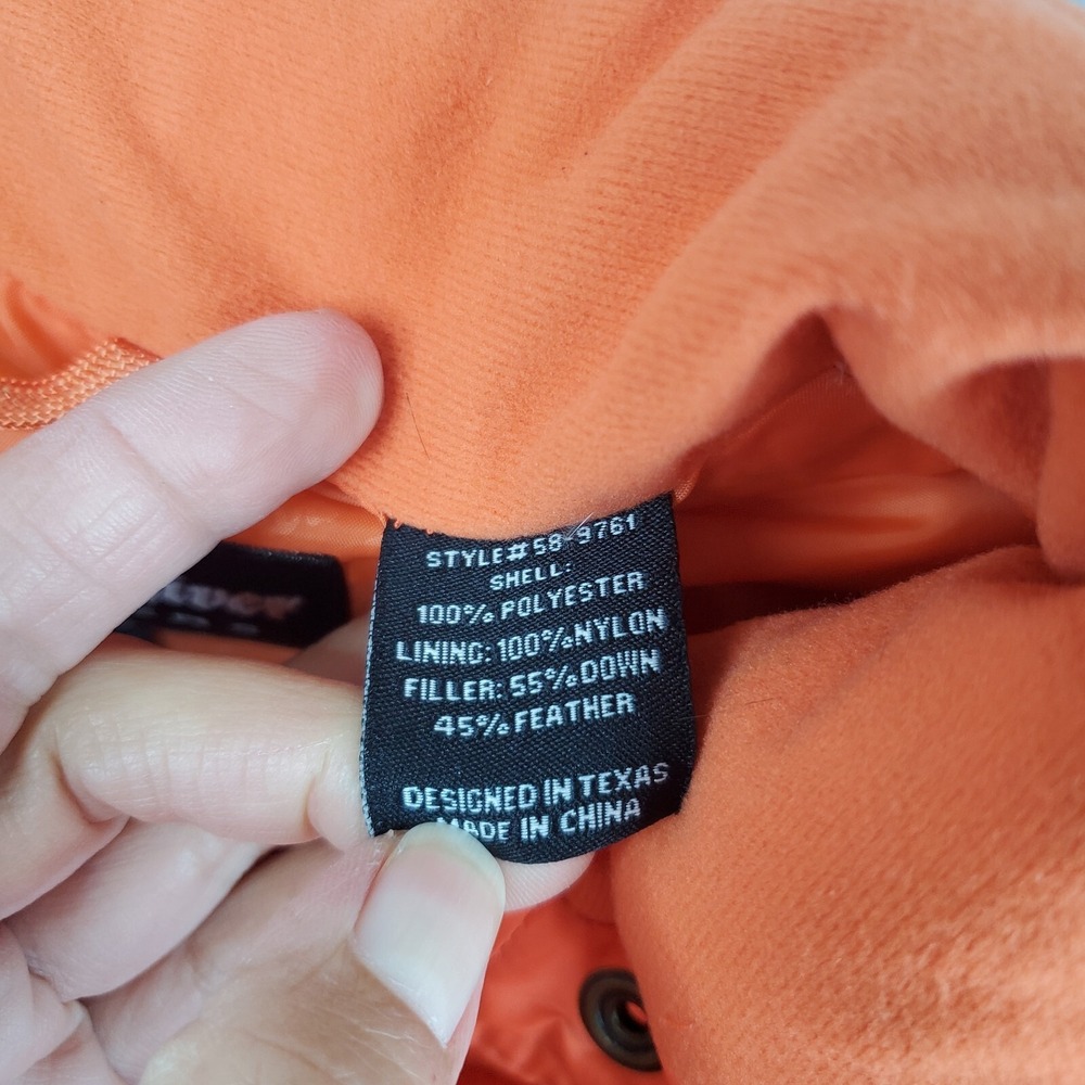 Powder River Outfitters Panhandle‎ Slim DOWN Puffer Vest Sz M Med Hunter Orange - Picture 6 of 9